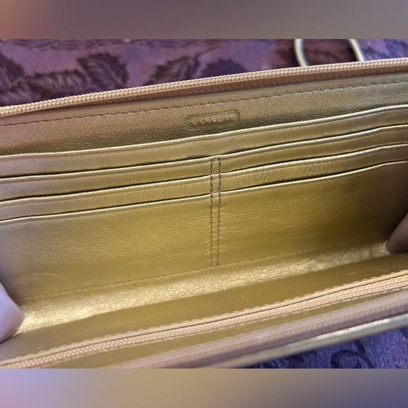 Coach Tan Signature Monogram Wallet - Picture 6 of 6